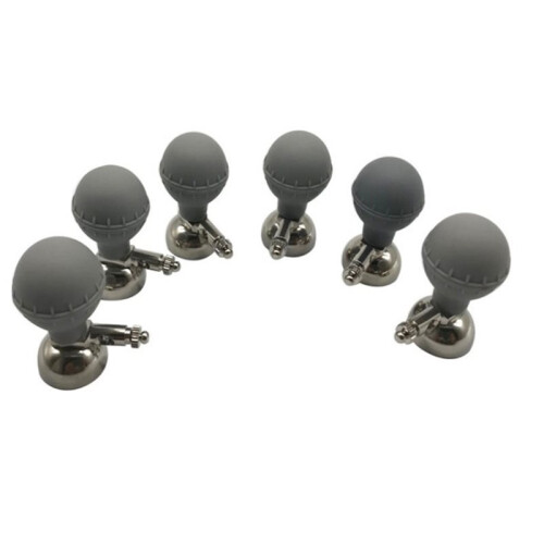 6 Pieces Each Set Reusable EKG ECG Electrodes Chest Suction ECG Bulb Multi-Function Skin Suction