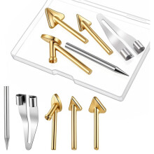 5 Pack Copper Plastic Welding Tips Triangle Smoothing Tip Replacement Set for Plastic , Car Bumper & Kayak Repair