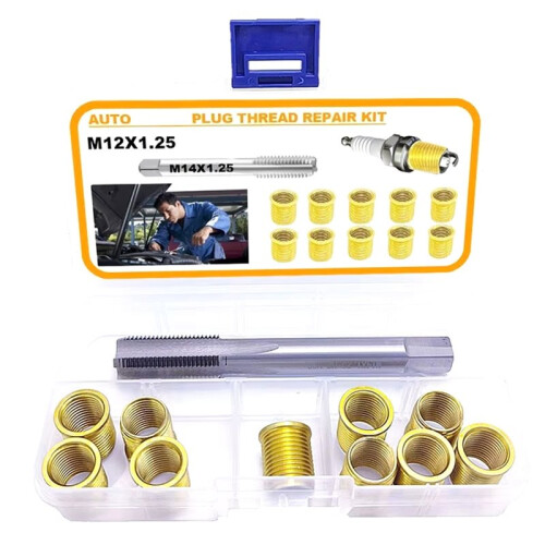 11PCS  Thread Repair Kit M10 M12 M14 Tap Thread Inserts for Stripped  Hole Cylinder  Engine C