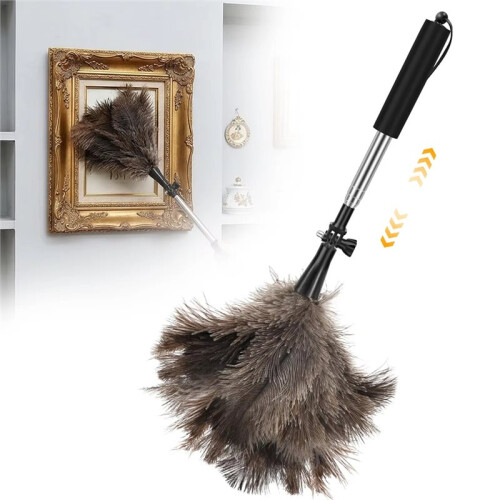 Extendable Duster Handheld Bendable Ostrich Duster Multipurpose Home Cleaning Tool for Ceiling Fan 2
