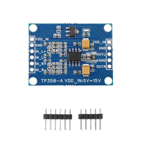 Differential Analog Audio to Single-Ended Output Module,Balanced to Unbalanced Stereo Converter Board,5V-15V