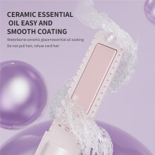 Portable Wireless Hair Straightener Rechargeable Digital Temp Display Ceramic Coating Straightener Curler Brown
