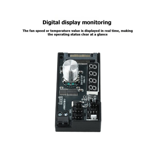 DC12V 5A 6-Channel PWM Fan Speed Controller Digital RPM Display  Interface Manual Adjust PC Case Fan Regulator Hub 1