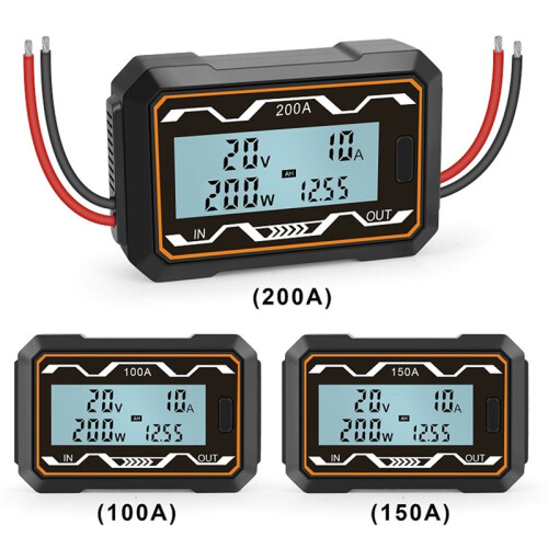 Watt Meter Power Analyzer Backlight LCD  0-60V Voltmeter Ammeter High Precision Battery Voltage Amp Meter 150A 2