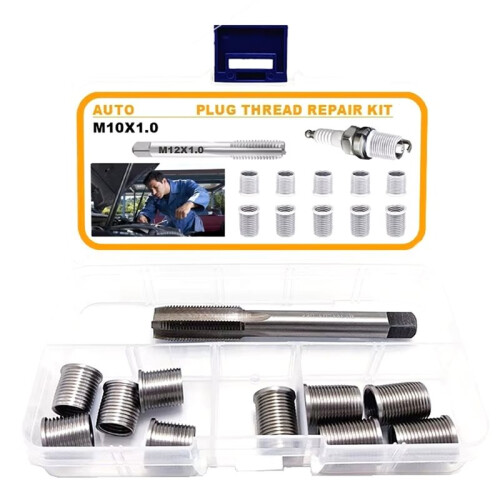 11PCS  Thread Repair Kit M10 M12 M14 Tap Thread Inserts for Stripped  Hole Cylinder  Engine A
