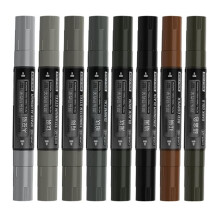 DMM-40-DMM-47 Dual Tip Metallic Finish Paint  Pen Water Based for 3D Realistic Model Detailing Hobby Paint
