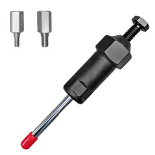 Heavy Duty Grease Fitting Cleaner Tool with M6 M8 M10 Thread Adapters, Long Steel Hydraulic Unclogger