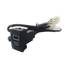 Red LED Dual QC3.0 USB C PD Car Charger Socket - Fast Power Adapter for Beetle Accessories