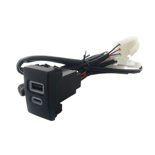 Red LED Dual QC3.0 USB C PD Car Charger Socket - Fast Power Adapter for  Beetle Accessories
