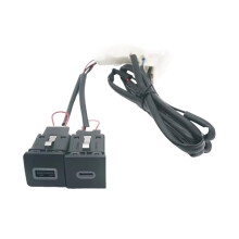 Red LED Quick Car Charger Socket 12V/24V Dual QC3.0 USB Charging Outlet Power Adapter for 5 6