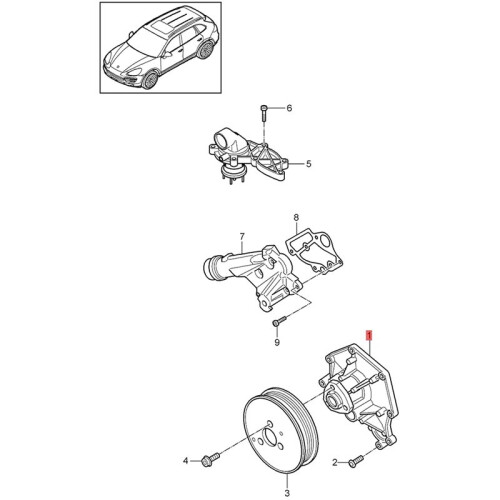 Engine Water Pump 06E121005F 95810603320 for    Cayenne 2007-2018 Cooling Water Pump 2