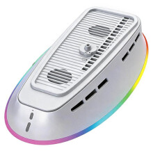 Koelstation met Dubbele Ventilator voor PS5 Slim/Pro RGB-Consolekoeler, Zeer Efficiënt, USB-Voeding, Gamingaccessoire