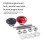 4pc Universal Aluminum Push Button Quick Release Car Front Bumper Hood Pin Engine Bonnet Lock for Racing Black 5