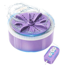 USB Portable Washing Machine for Clothes & Dishes, Travel, Dorms Control System Dual-Direction Ultrasonic Turbo