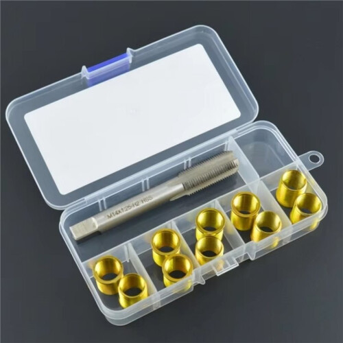 11PCS  Thread Repair Kit M10 M12 M14 Tap Thread Inserts for Stripped  Hole Cylinder  Engine A 2