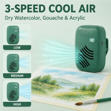 Secador de Aquarela Portátil Sem Fio com 3 Velocidades e Bateria de 2000mAh.