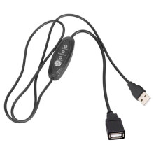 USB 5V to 12V Boost Fan Cable USB-A Male to Female Fan Cable 3 Gears Speed Adjustable USB to 12V Chassis Fan Cable 1m
