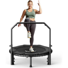 Trampolin BCAN 102 cm für Erwachsene, Tragfähigkeit 204, elastisch, verstellbarer Griff, Entspannung zu Hause
