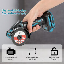 3Inch Cordless Angle Grinder 21V 20000RPM Portable Polishing Cutting Power Tool Fit for Battery Grinder