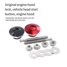 4 Piezas de Botón de Liberación Rápida Universal de Aluminio para el Parachoques Frontal del Coche, Pin de Bloqueo del Capó para Carreras Rojo