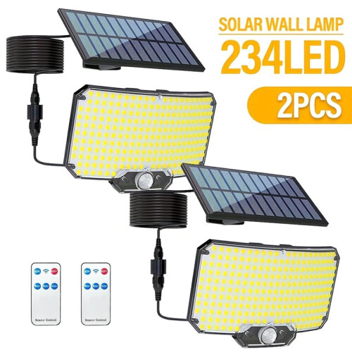 234 LED Solar Lights 3 Working Modes Super Bright Motion Sensor Outdoor IP65 Waterproof Flood Wall Security Lights Yard 1
