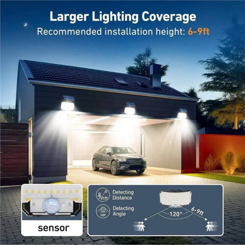 234 LED Solar Lights 3 Working Modes Super Bright Motion Sensor Outdoor IP65 Waterproof Flood Wall Security Lights Yard 2
