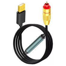 USB to Optical Audio Adapter Cable,Unidirectional USB A Male to SPDIF Port Converter Connection Cord for PS5,PC Etc