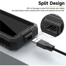 5m 4.3" Screen Industrial Endoscope Camera HD 1080P 8mm 2600mAh Battery Waterproof Borescope for Pipe Insepction