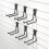 Slatwall Accessories, Black Slatwall Hooks, Garage Utility Hooks for Slatwall, 8 Pack U Hook 4