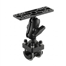 1.5 Inch Rail Mount Fish Finder Bracket Double Socket Arm Mount for Action Cameras and Motorcycles