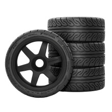 RED SPIDER 1/7 WRC Rally Tires & Wheel Rims Flat Racing Tires for , X3, for 7303,RC Cars Black
