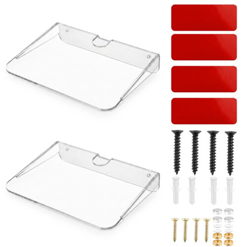 2PCS Floating Speaker Bracket Concealed Floating Wall-Mounted Speaker Storage Bracket Display Stand