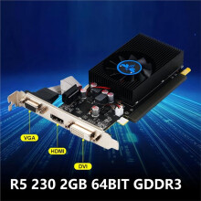 R5 230 VGA Card for Radeon 2GB GDDR3 64Bit -Compatible VGA DVI Graphic Cards 533MHz