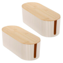 2 Pcs Cable Management Cord Organizer Box for Power Strips Home Desk Floor Cord Organizer