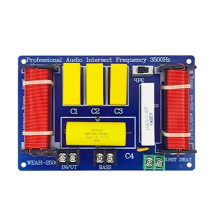 WEAH-2506C 300W 2-Way Audio Speaker Crossover Board Treble Bass Frequency Divider Solderless Frequency Divider
