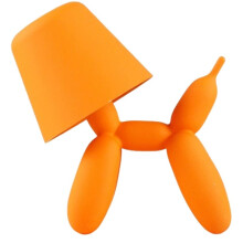 Balloon Dog Desk Lamp LED Lamp Bedroom Office Mirror Polishing Animal Shape Charging Decoration Bedlight A