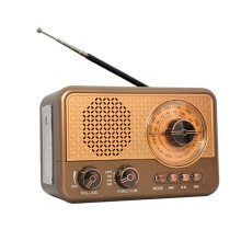 Radio Portable Rechargeable FM AM SW à Bande Complète, Récepteur Radio, Haut-Parleur Sans Fil et Boîte à Musique avec Lampe Torche LED