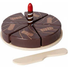 1set Wooden Cake Toy Set, Slicable Birthday Cake Realistic Food Toy,Dessert Party Props with Long-Lasting Quality B