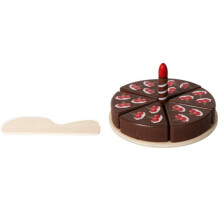 1set Wooden Cake Toy Set, Slicable Birthday Cake Realistic Food Toy,Dessert Party Props with Long-Lasting Quality