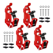 4Pcs Quick Release Shovel Mount for Roof Rack, Heavy Duty Metal Rubber Clamp Bracket for Truck Car Boat Overlanding