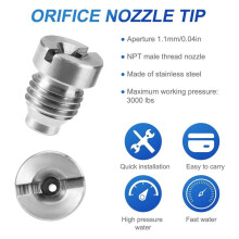 Foam Cannon Orifice Kit, Universal 0.04in Cannon Orifice Nozzle and Foam Maker Meshes Kit Replacement Parts