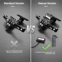 CNC Aluminum Universal Adjustable Motorcycle License Plate Holder with Lights Motorcycle Fenders Eliminator Kit Bracket