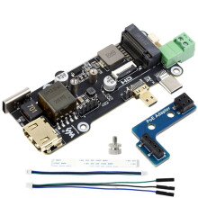 Waveshare Multifunction Adapter Board for Raspberry Pi 5 PCIe to M.2 NVMe SSD 4K -Compatible PoE Power Module