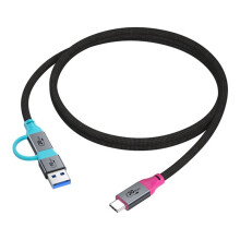 C to C Cable 2 in 1 Full-Function Charging Cable PD240W Fast Charging 4k 60Hz Screen 20Gbps for PC Laptop