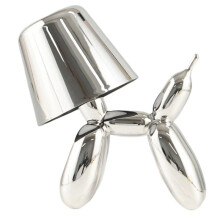 Balloon Dog Desk Lamp LED Lamp Bedroom Office Mirror Polishing Animal Shape Charging Decoration Bedlight B