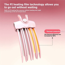 Verwarmde Volumiserende Clip, Draadloos Wortellifthulpmiddel, 2-Temp-Bediening, Oplaadbare Type-C-Haarvolumizer voor Dames