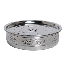 Stainless Steel Tea Serving Tray, Chinese Gongfu Design with Auspicious Clouds & Coins, Good Luck & Wealth