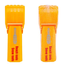 2 Pcs Professional Sand Snow Shovel Bright Orange Heavy Duty Plastic Multi Purpose Digging Tool for Sand Snow Removal