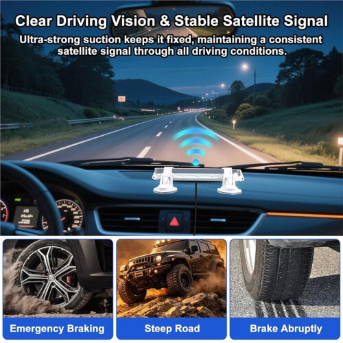 Dashboard Mount for Starlink  Suction Cup Car Mount Dash& Windshield,Stable Vehicle Bracket,for Smooth Driving