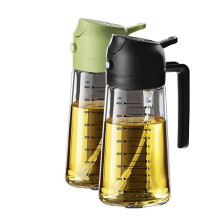 16oz/470ml Glass Olive Oil Sprayers for Cooking - 2 in 1 Olive Oil Dispenser Bottle for Kitchen Gadgets and Air Fryer